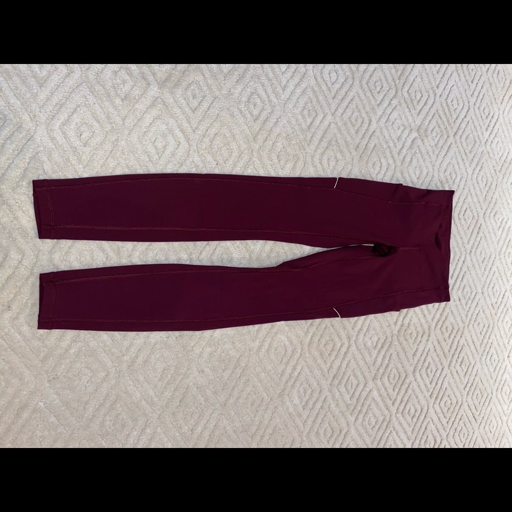 workout leggings lululemon maroon